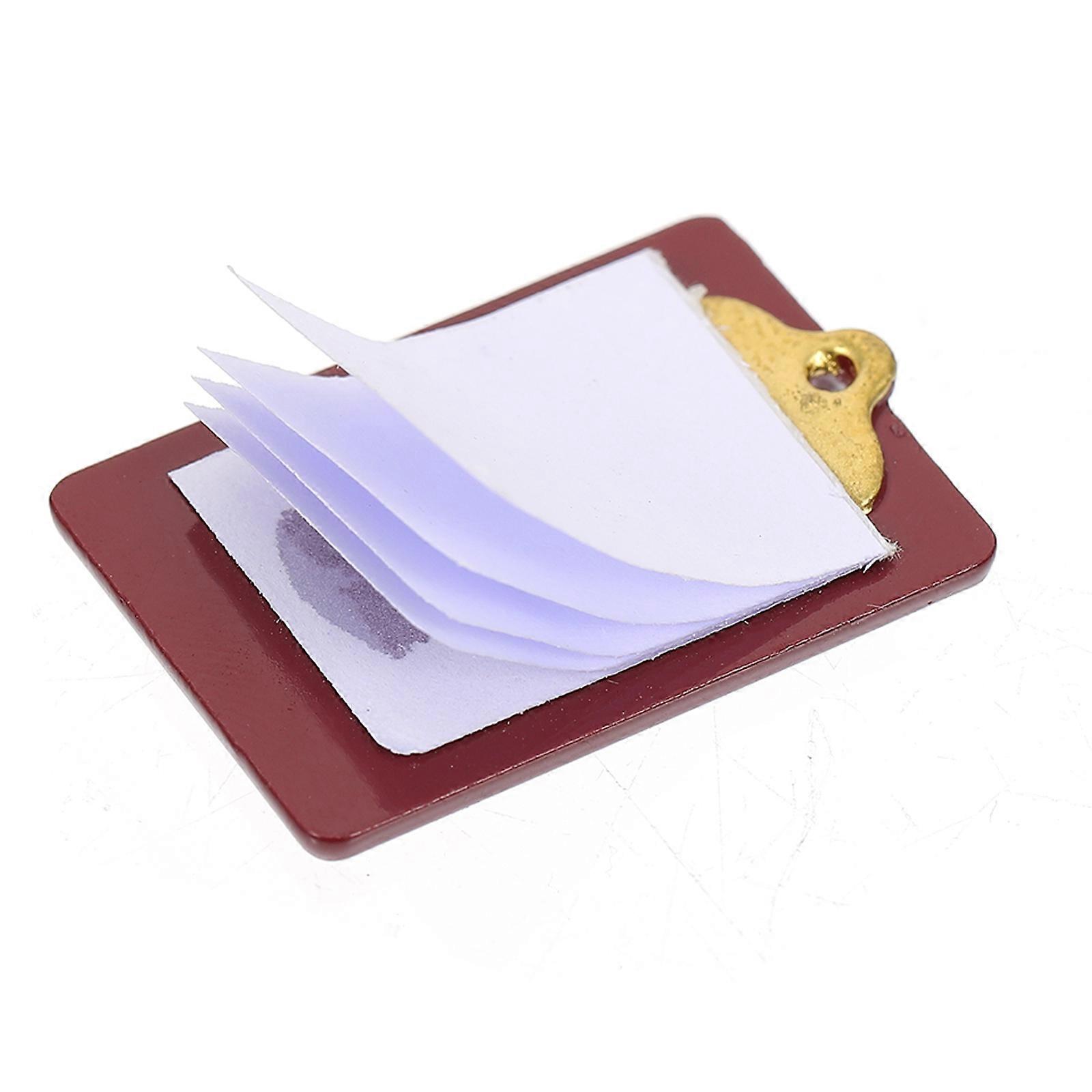 Miniature Design Dollhouse Accessories Paper Clipboard Perfect For Micro-Landscape Layout Of Dolls 1Pack