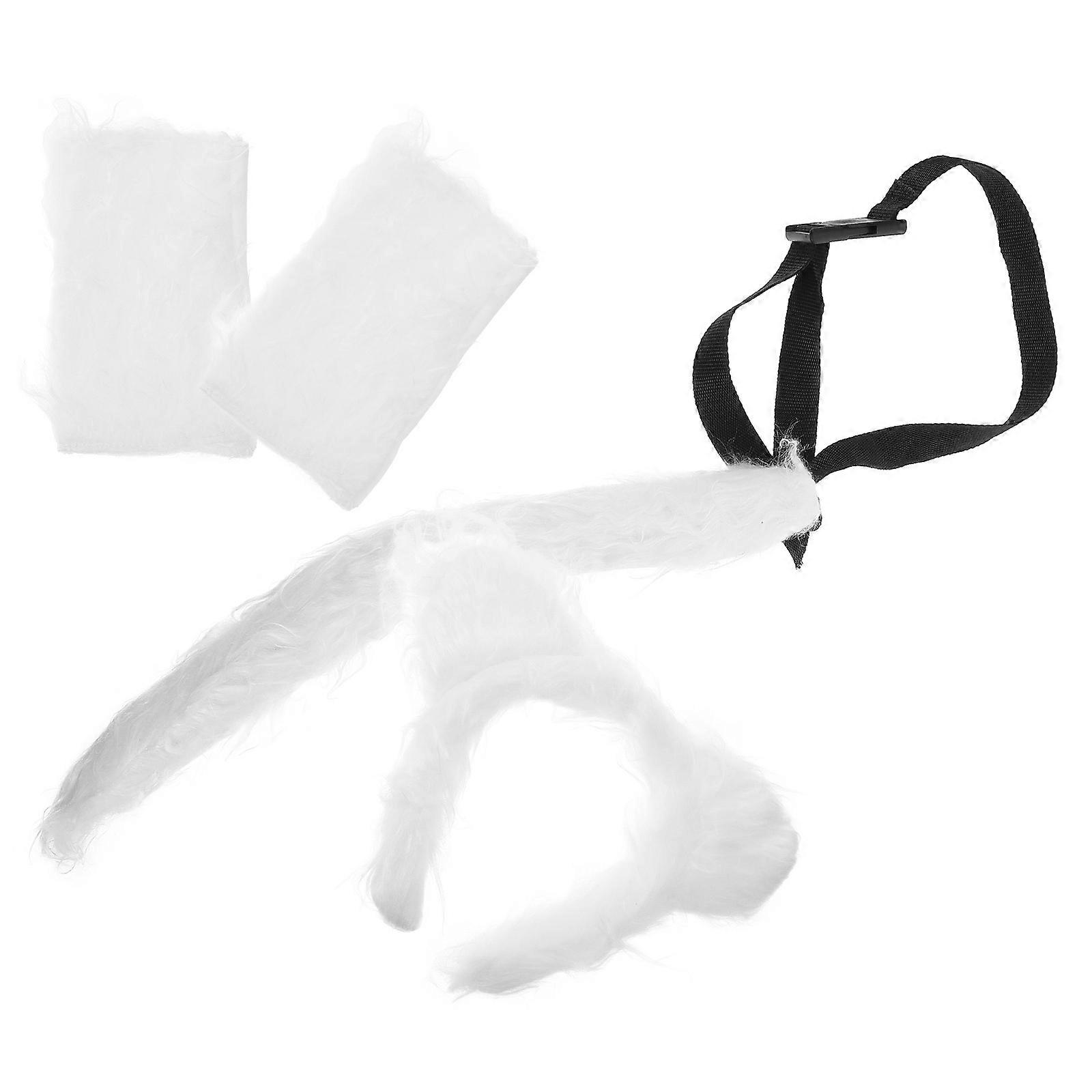 Wolf Costume Accessory Set with Realistic Ears, Tail, and Gloves for Halloween, Cosplay, and Party Use – Comfortable Fit and Versatile Design