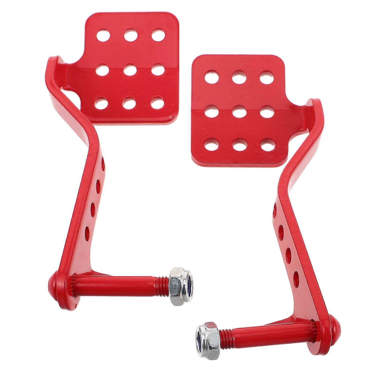 Red Metal Brake Throttle Pedals Set of 1 for Wheelchair Use Durability Ensured with Reliable