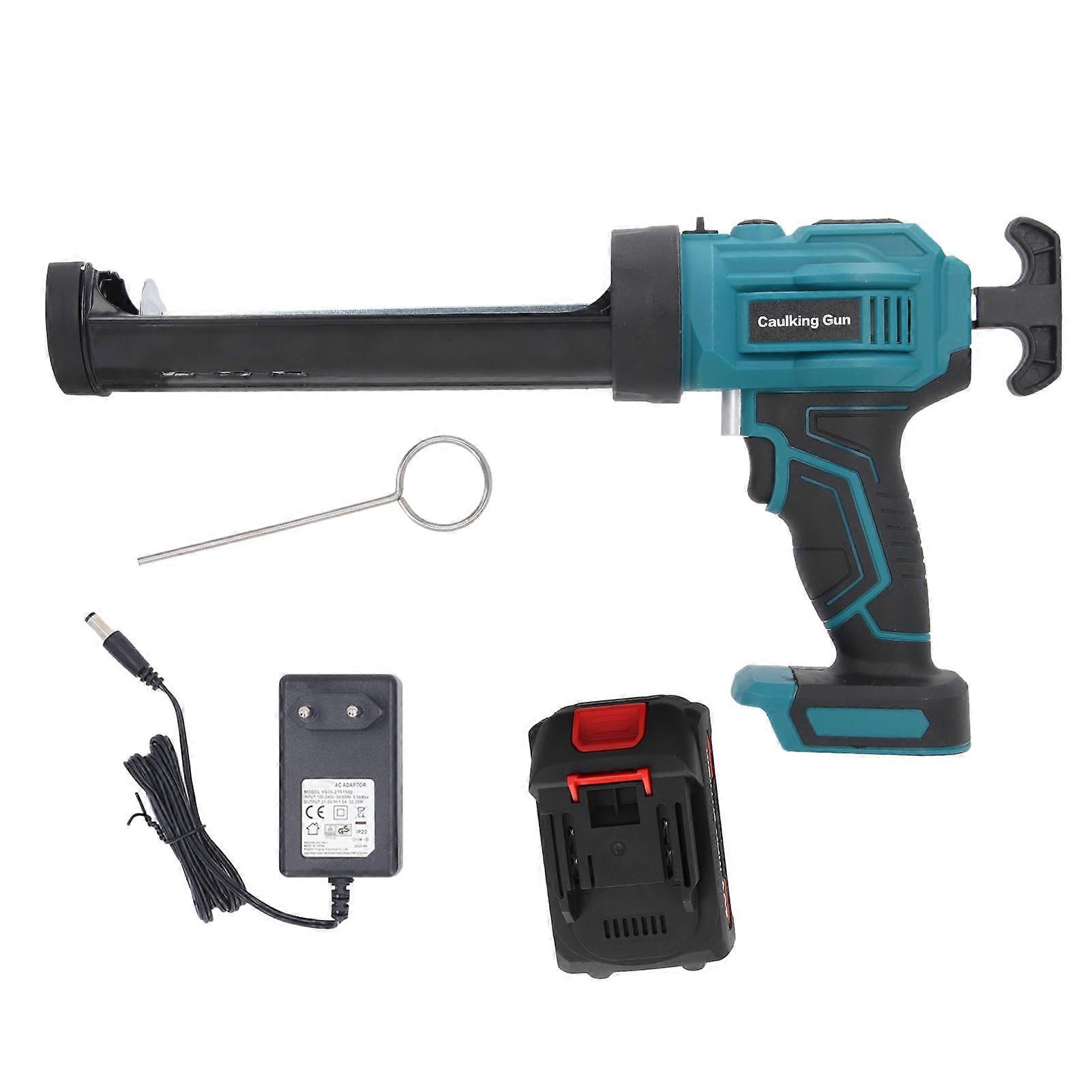 Cordless Caulking 4 Adjustable Speeds Glass Glue Gun With LED Light for 10OZ 300ml Sealant Cartridge