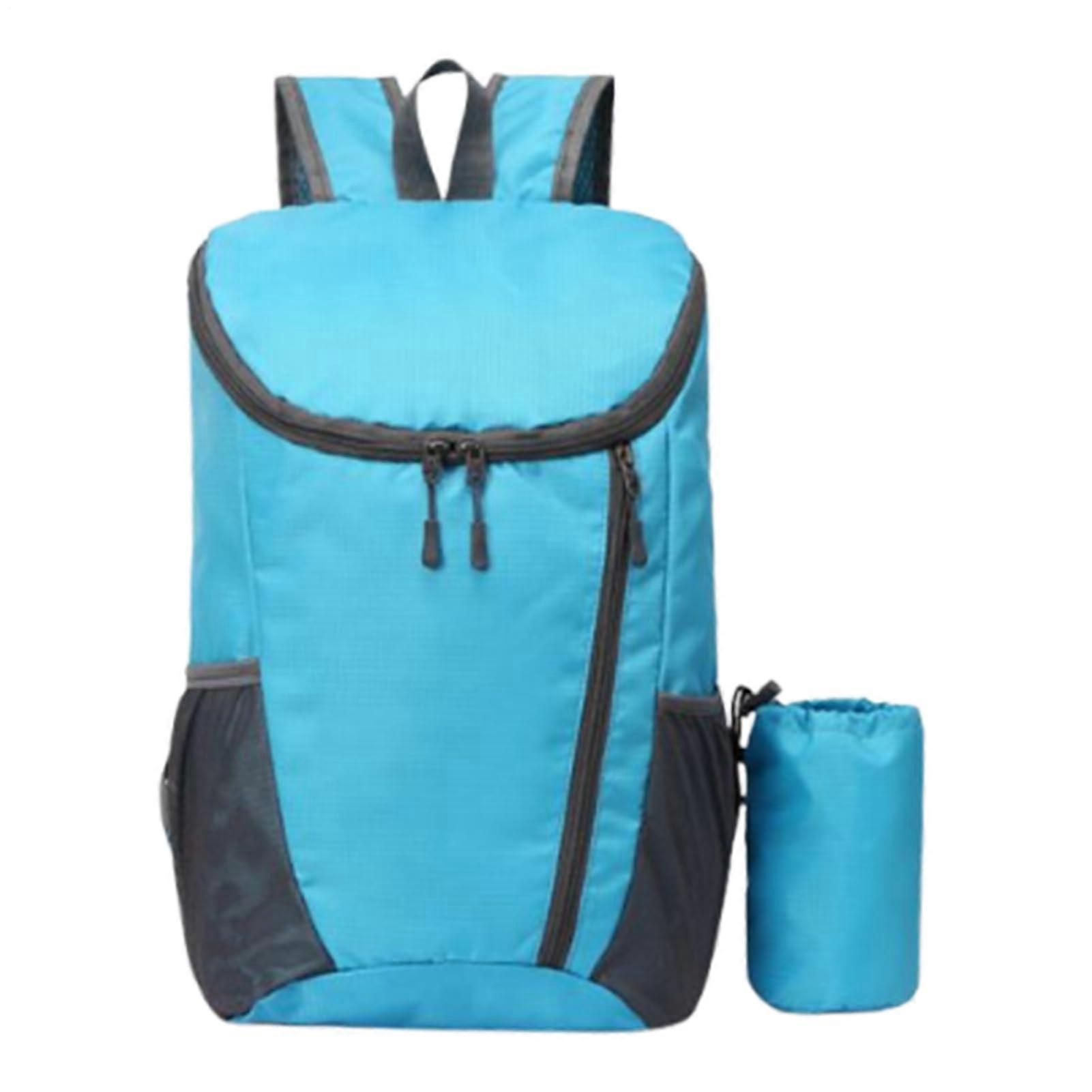 Waterproof Hiking Backpack 20 Liter Lightweight Foldable Rucksack for Multi-Day Trips Camping Fishing Sea Blue