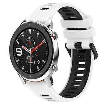 Bracelet de montre sport bicolore en silicone pour Amazfit GTR 4 22 mm