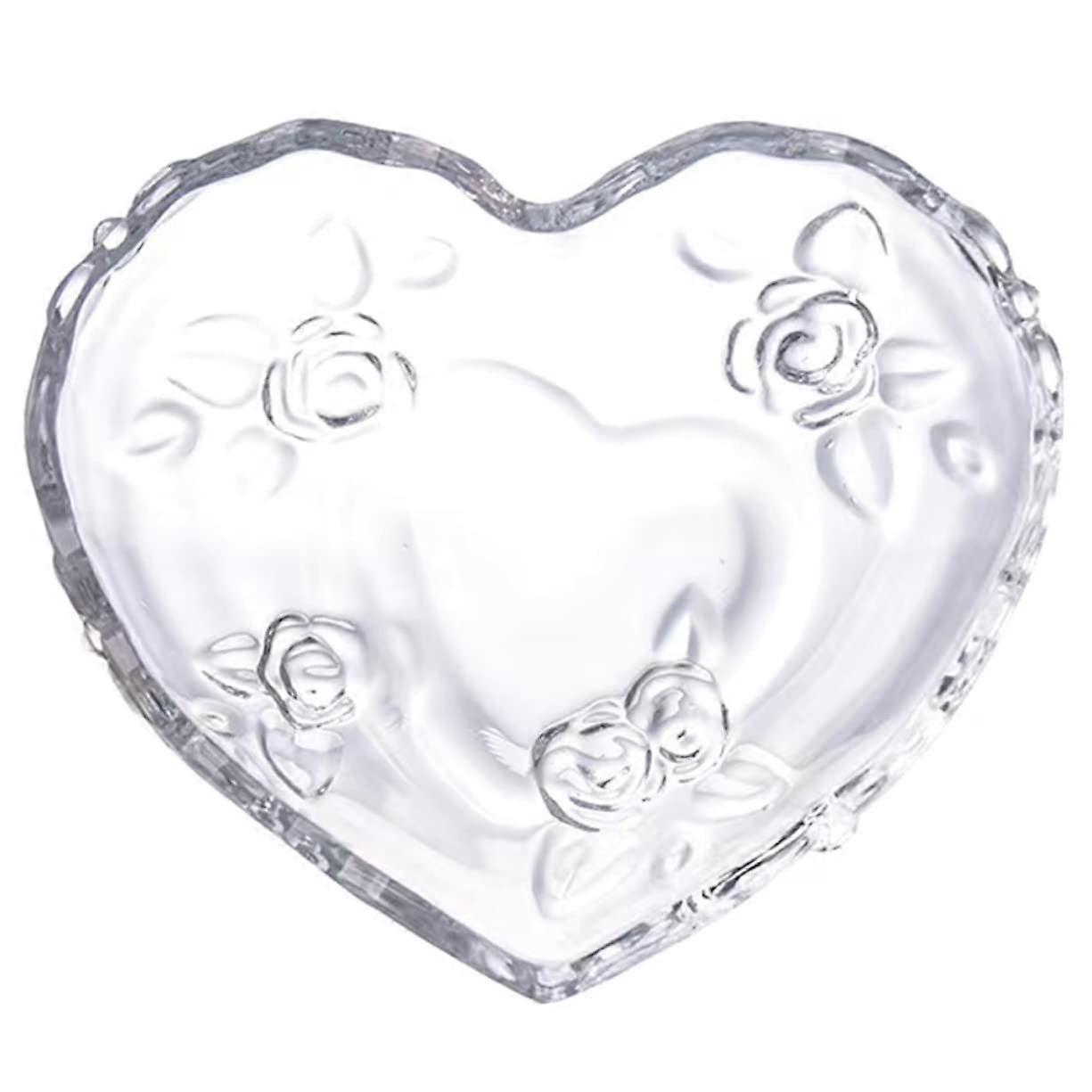 Hushuyuan Heart Jewelry Container - Creative Serving Tray for Candy, Nuts, Utensils, and Dried Fruits, Elegant Tableware Plates