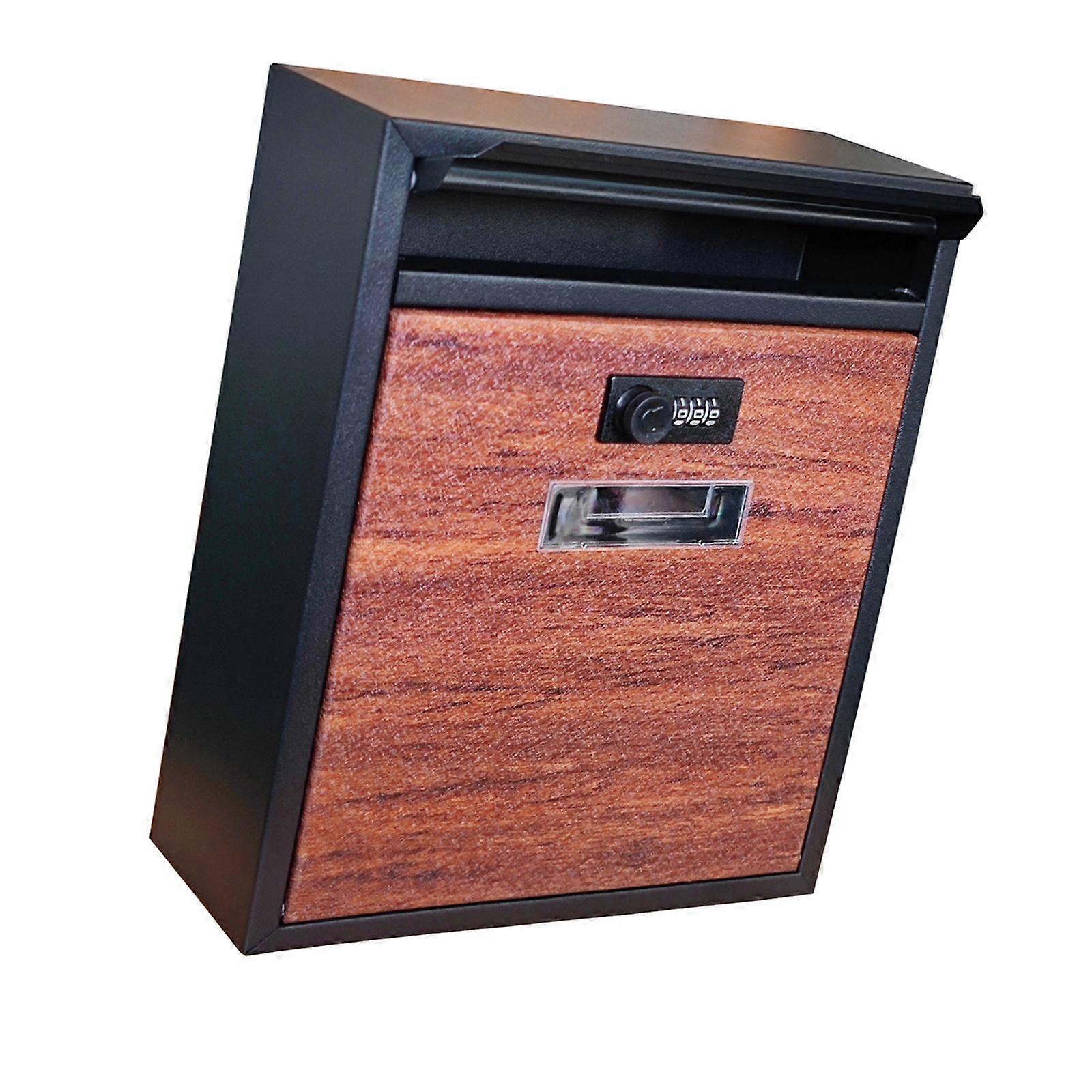 Wall Mounted Mailbox W/Code Lock Letter Post for Gate Envelopes Front Door