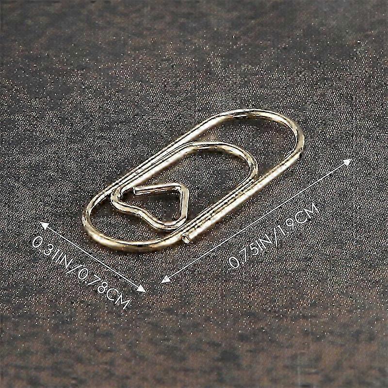 150 Mini Heart-Shaped Paper Clips for Bookmarks and Office Use