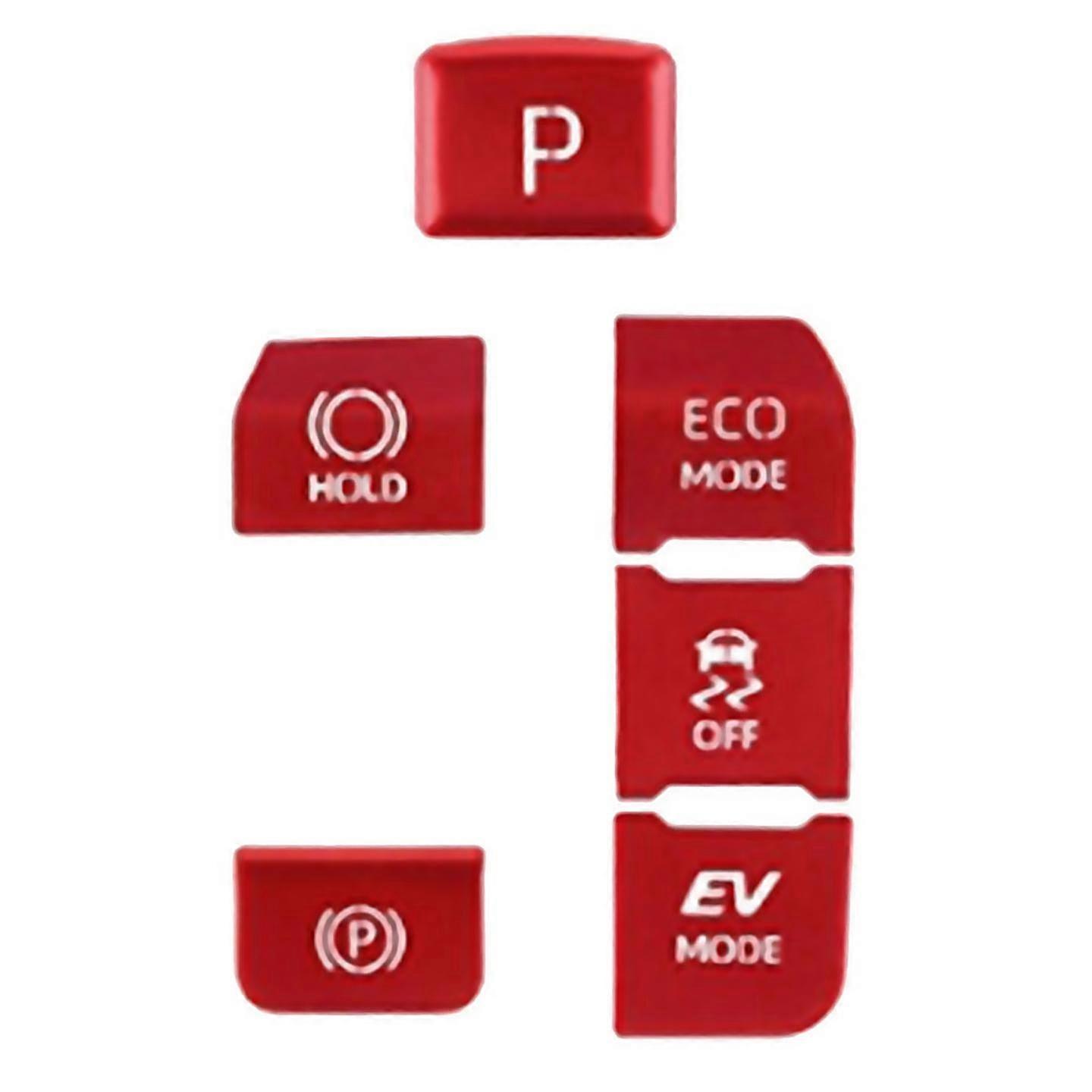 For electronic handbrake button sticker aluminum for Red