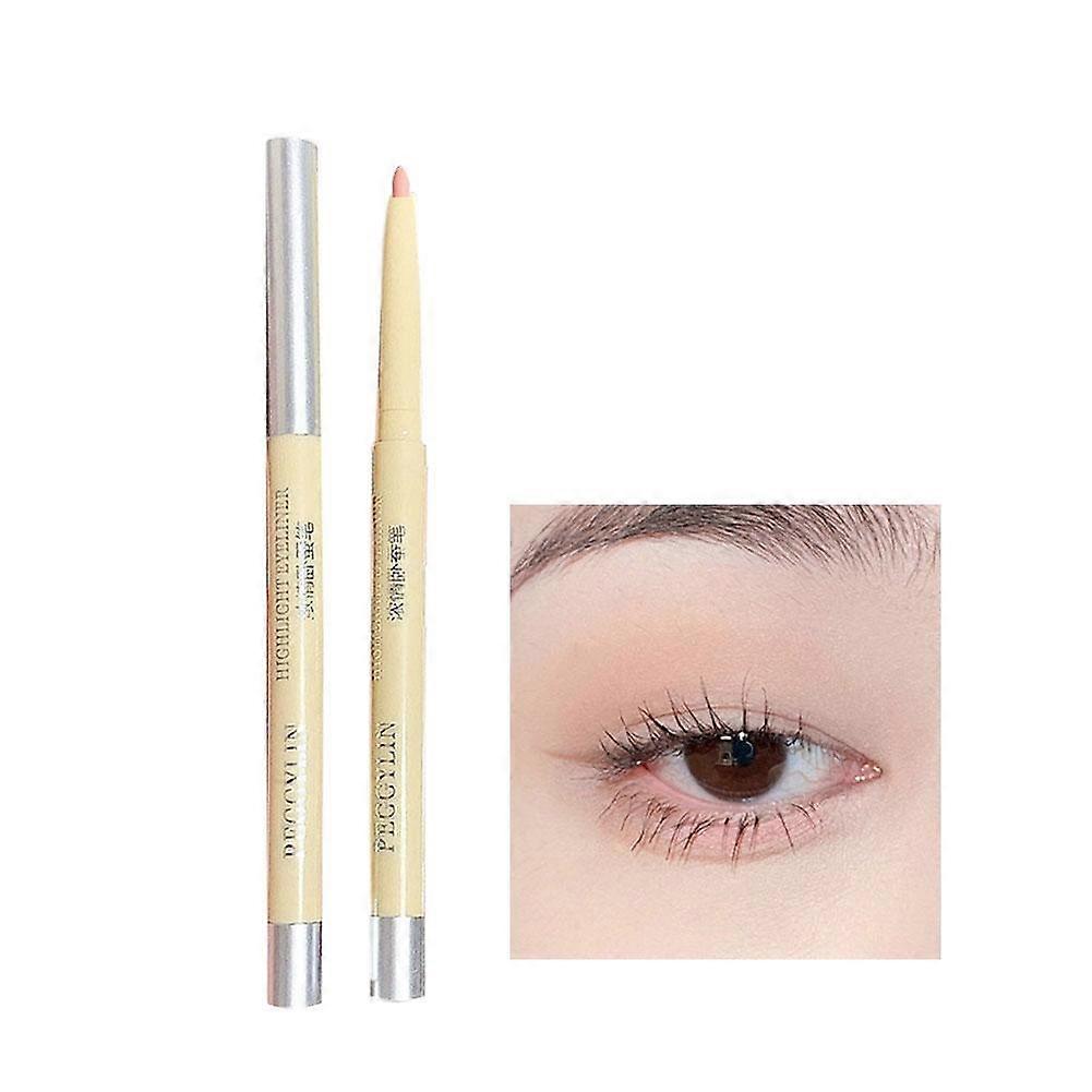 Dual Ended Silkworm Highlighter Pen For Eyes Easy Lying Silkworm Drawing Natural Eye Makeup Beginner Friendly Sharpener Included