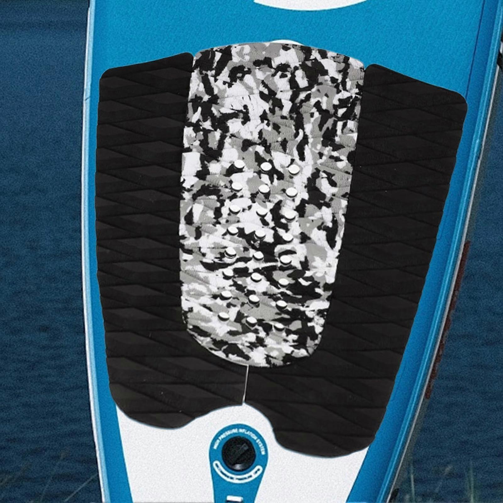 Surfboard Traction Pad Set of 3, Non-Slip Skimboard Pads, Anti-Slip Tailpad Deck Grip, Front Deck Pads for Kayaking and Summer Fitness