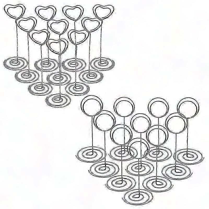 20pcs Place Card Holders Metal Table Number Holders Name Card Holders Memo Clip For Wedding Party O
