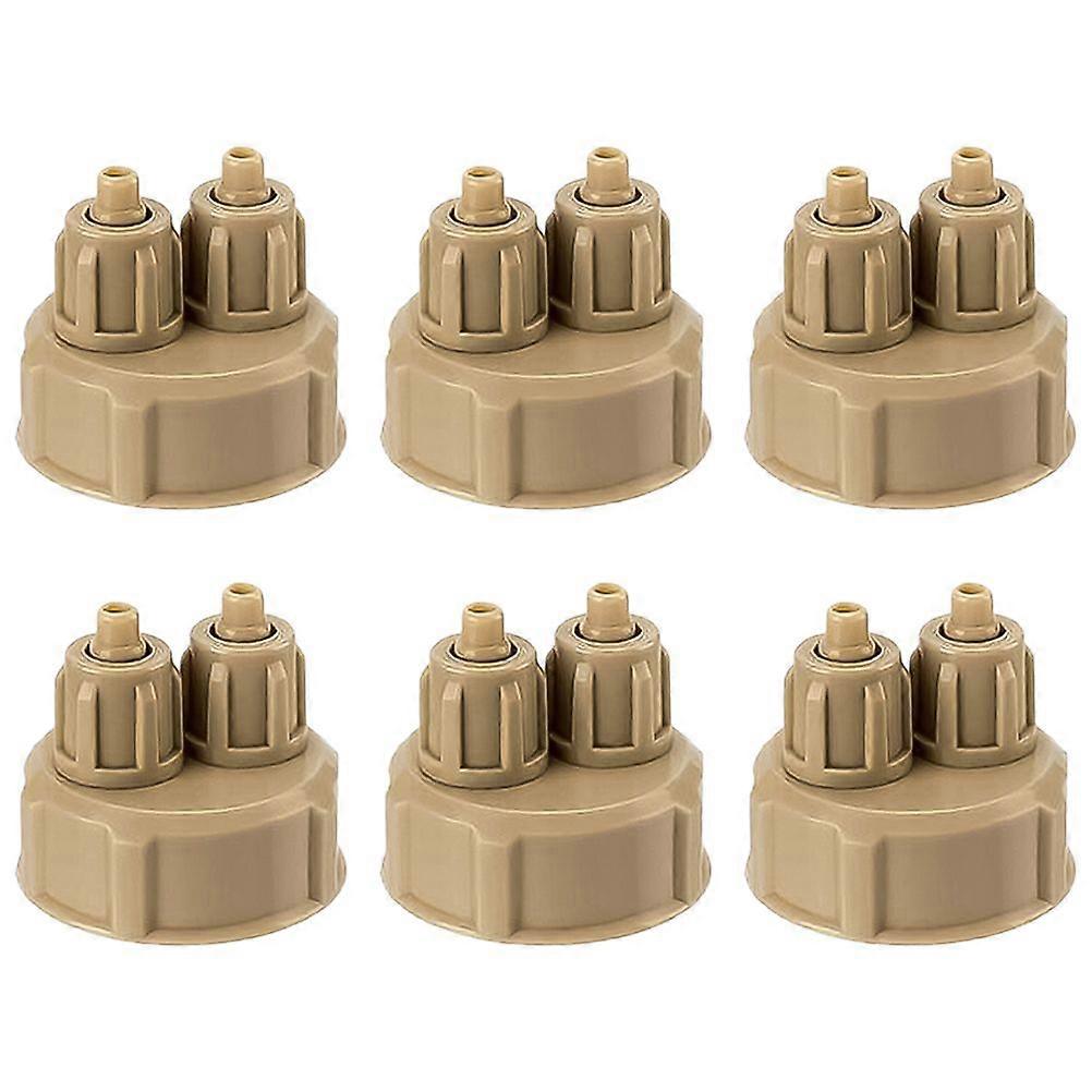 6pcs Professional DIY Carbon Dioxide Bottle Caps CO2 Quick Screw Covers (Grey)