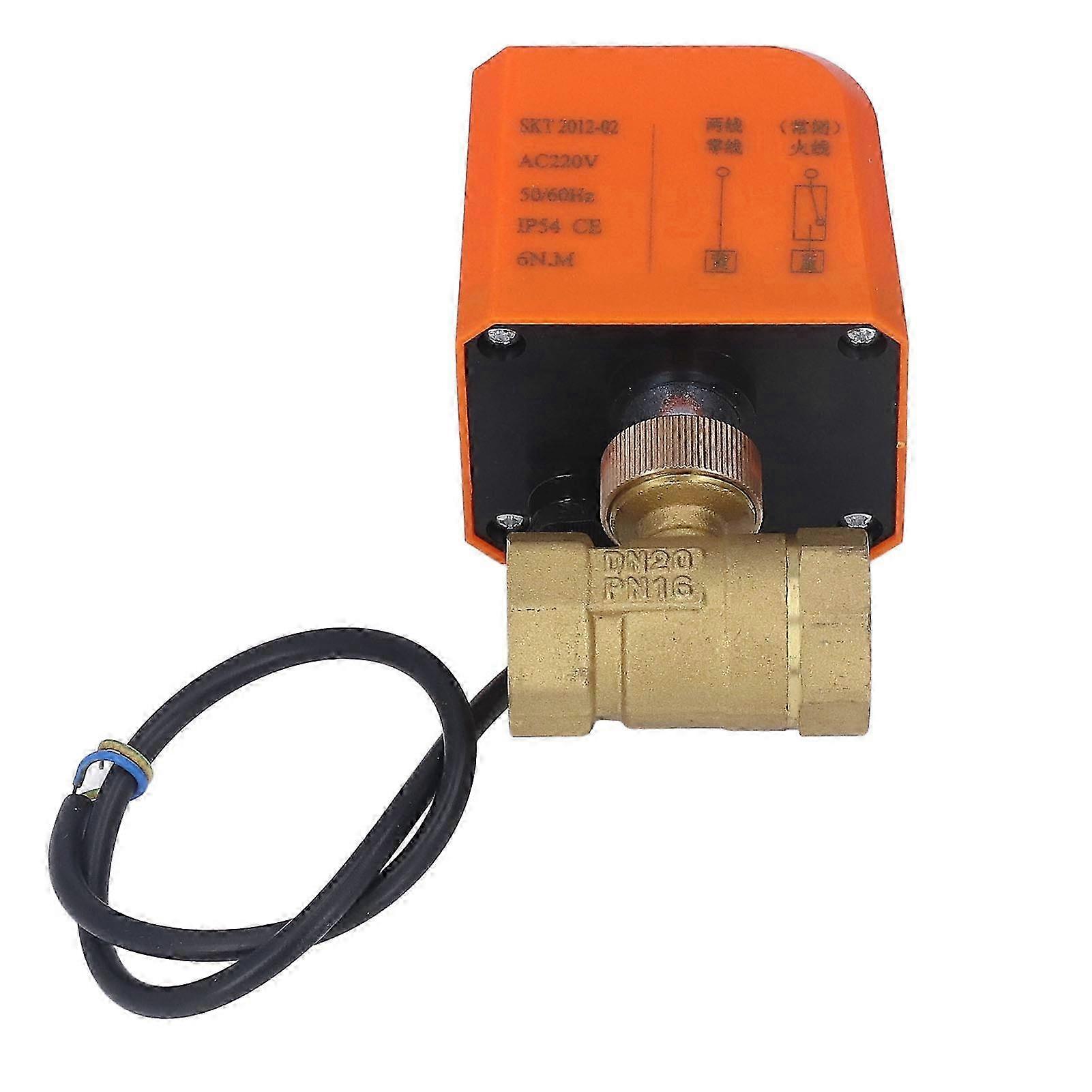 Motorized Ball Valve, 2-Way, Normally Closed, DN20, AC220V - Industrial Accessory