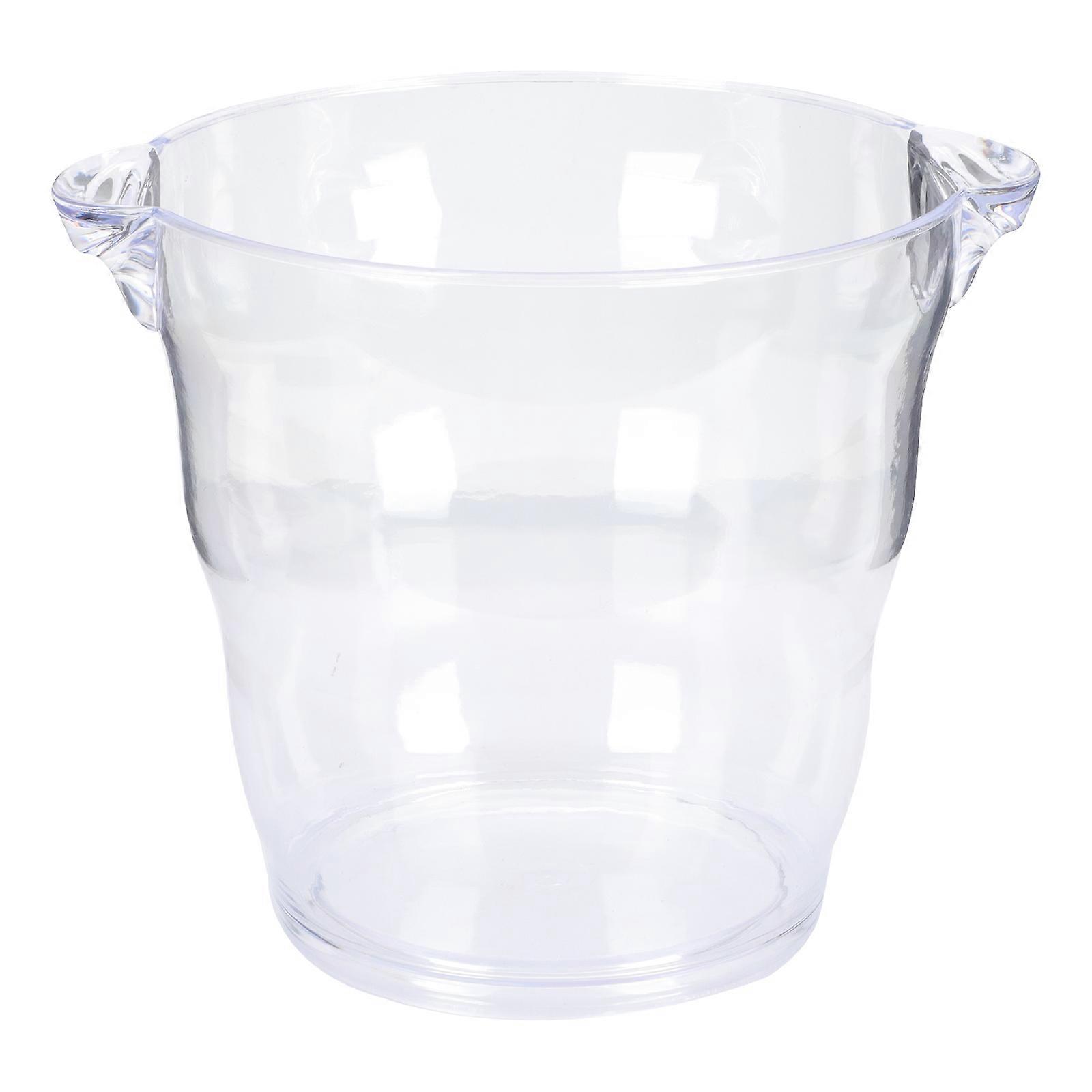 Ice Bucket Transparent Container Bar Accessory Acrylic Round Wine Cooling for 1Pcs