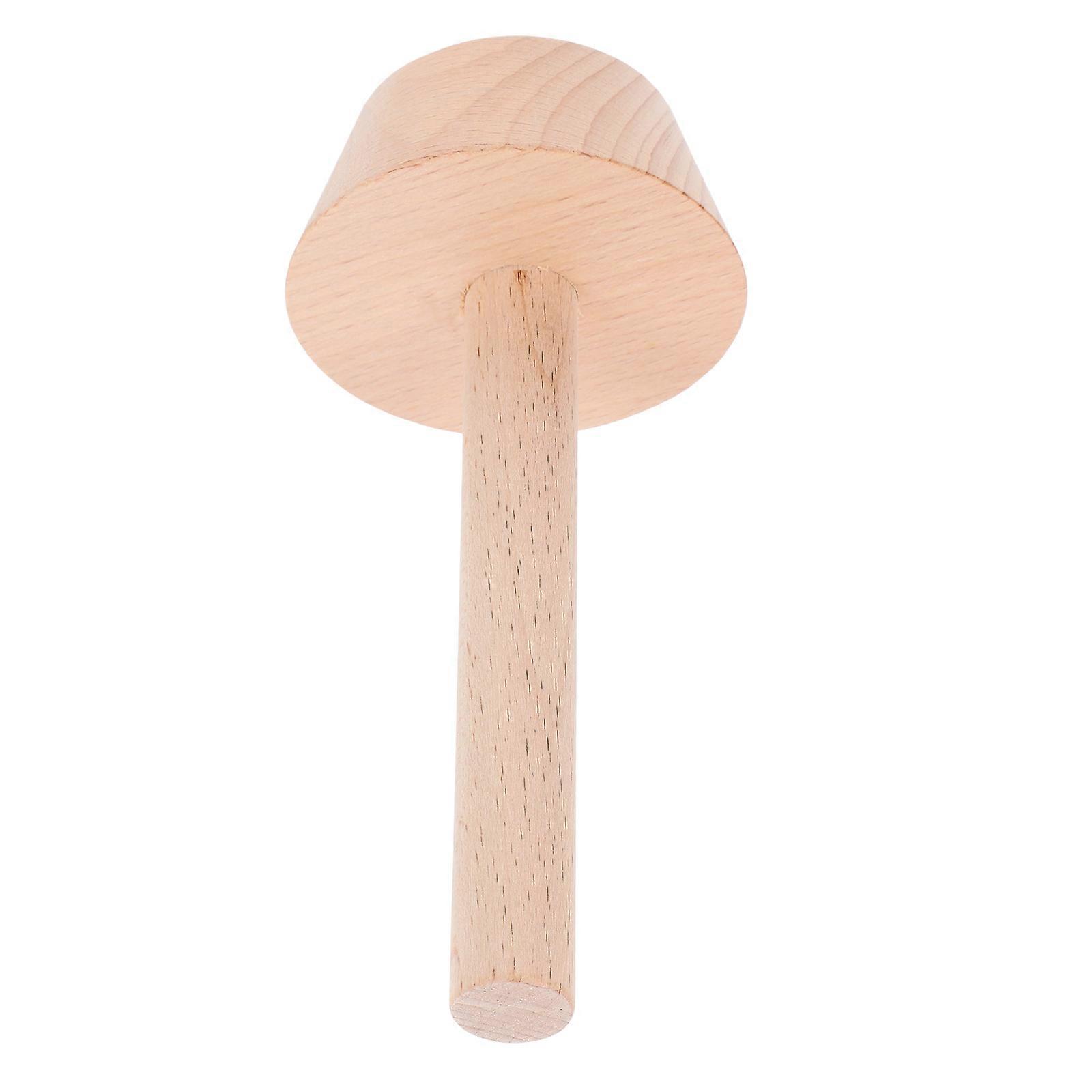Wooden Egg Tart Tamper Tool XL Pastry Presser Handheld Tart Maker Natural Wood Color Easy to Clean Elegant Kitchen Baking Tool for Delicious Pastries