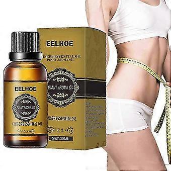 3x Aceite de jengibre para drenaje abdominal, aceite de jengibre para adelgazar el abdomen, aceite de jengibre con drenaje linfático natural 100% puro, masaje anticelulítico 2025