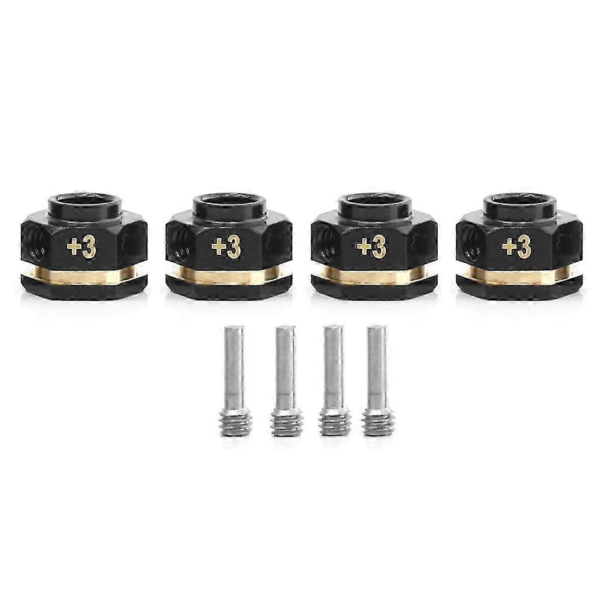 RC Wheel Hex Hub Extenders: Brass Spacers for TRX4 & TRX6 with Hex Drive Adapter (+3mm Thickness)