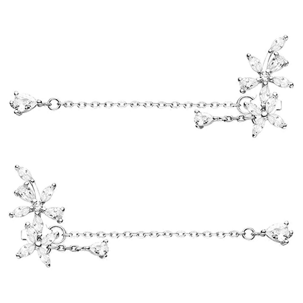 Vintage Teardrop Dangle Earrings with Rhinestone Tassels, Hypoallergenic Crystal Chain Drop Jewelry for Women, Elegant Daily and Special Occasion Wear