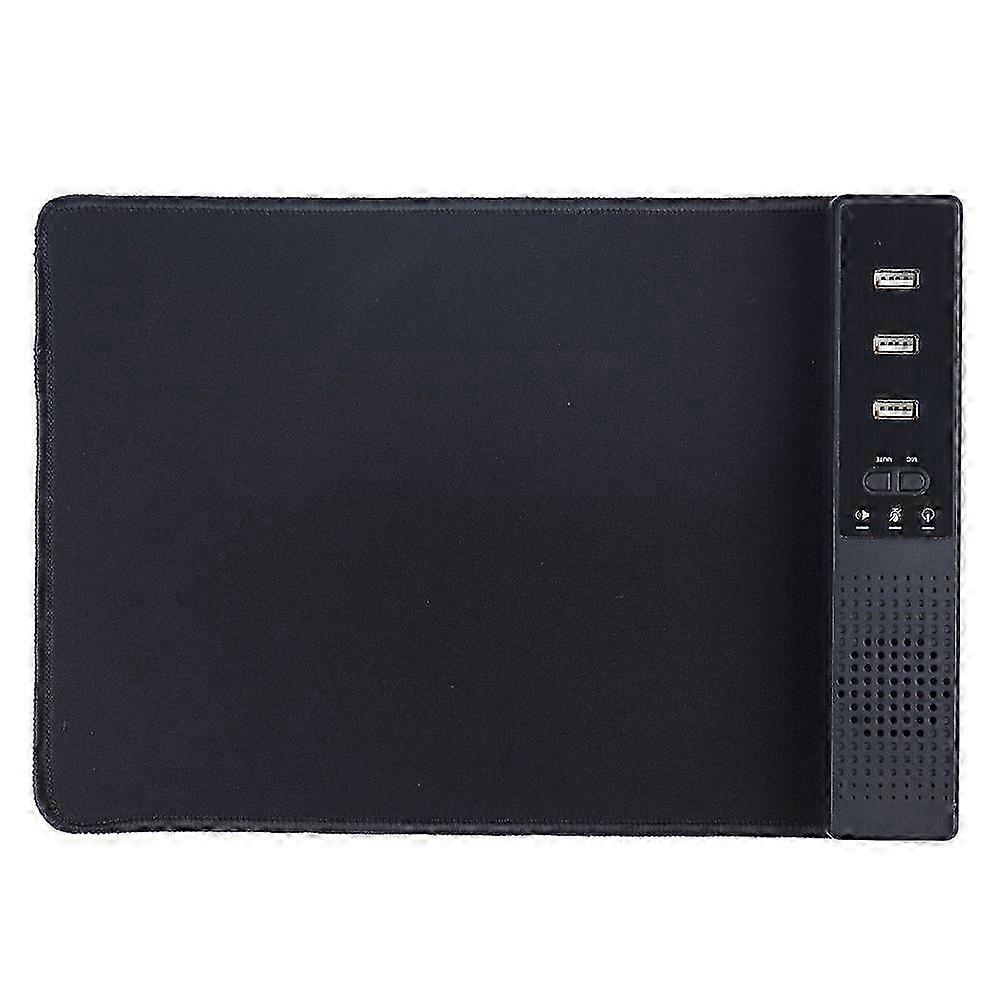 Multifunctional USB Audio Mouse Pad, Suitable for Gaming, Office, Entertainment, Outdoor,Black