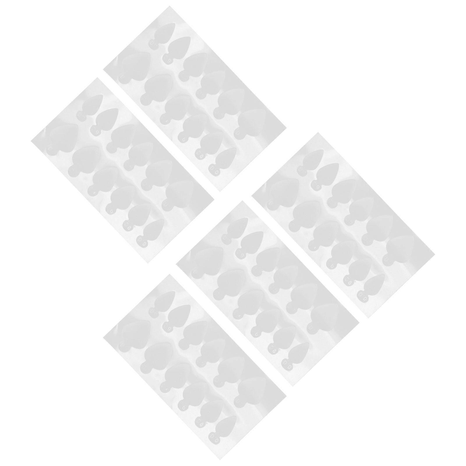 Manicure Stickers Nail Extension Form for Nails Silicone White Easy to Use 5 Sheets