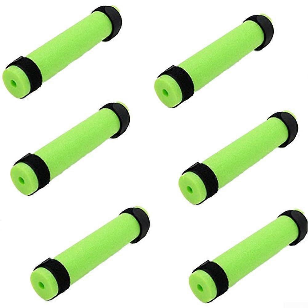 Fishing Float Tubes 6-Piece Set For Kayak Fishing, Secure Rods, Green Color With Tie