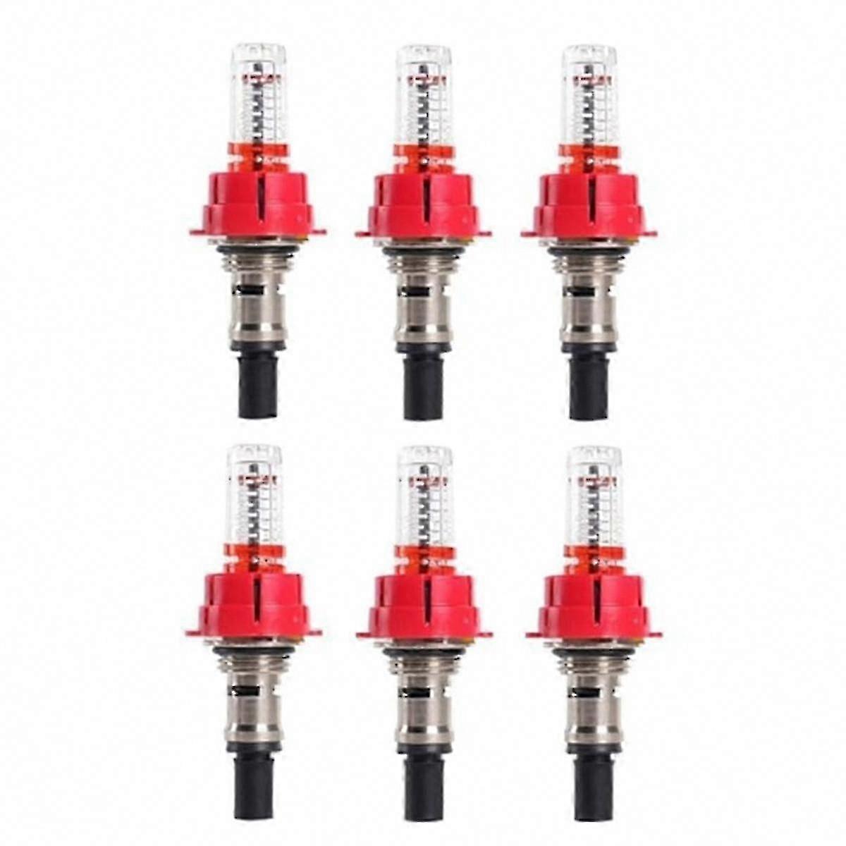 6 Pcs Underfloor Heating Manifold Flow Meter, Visual Flow Monitoring Regulator for Underfloor Heating