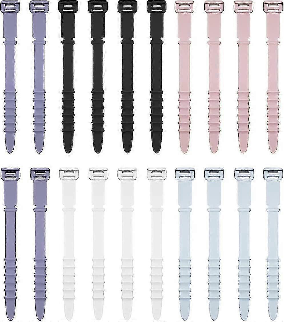 Cable Ties Reusable Elastic Silicone Stretch Cable Holder For Organ...