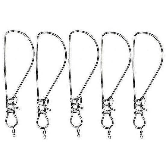 5Pcs Fish Buckle Sturdy Heavy Duty Spring Design Practical Anti-deformation Fishing Lock for Angling