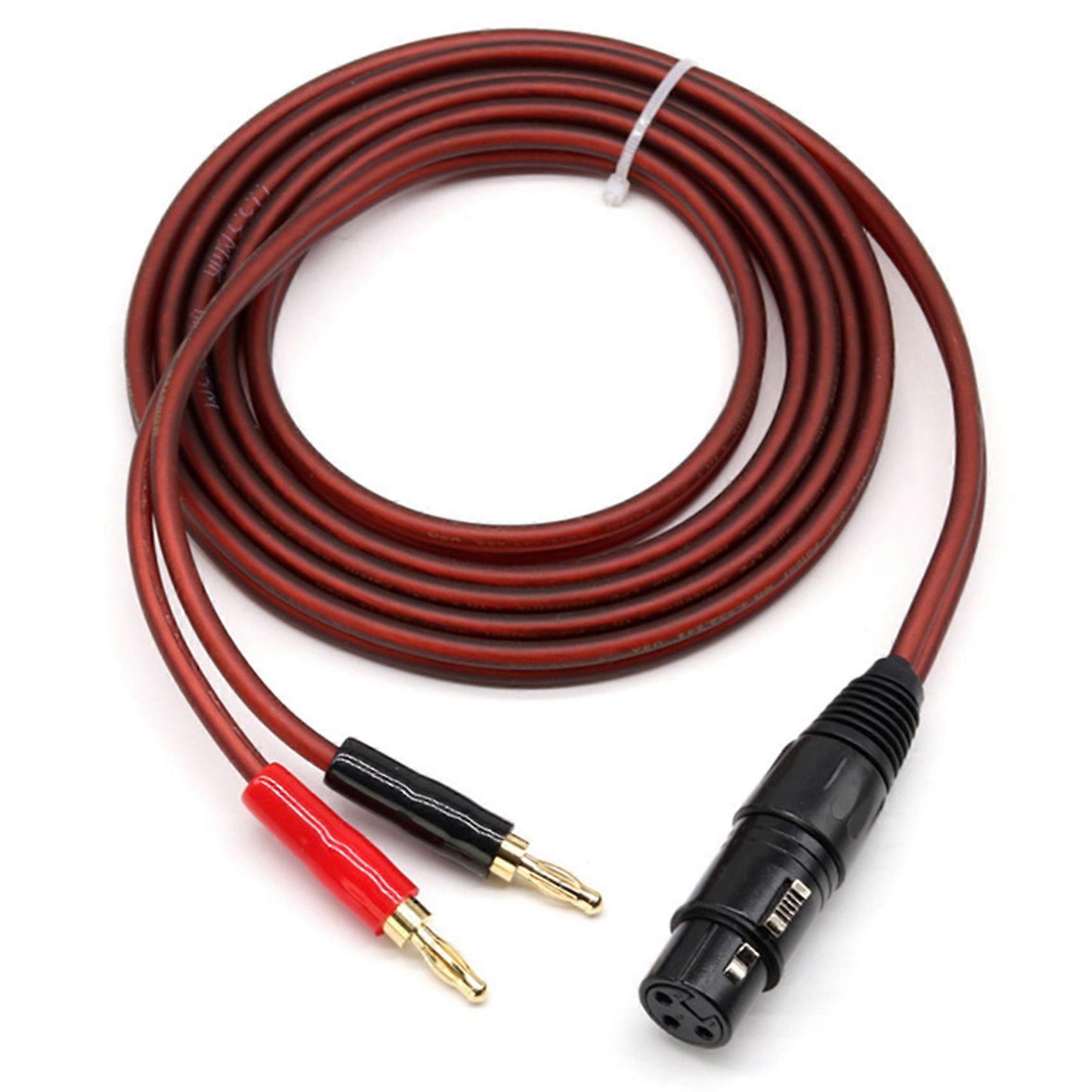 XLR to Banana Speaker Cable,XLR 3 Pin Female to Dual Banana Plugs Audio Cable, Gold-Plated 4mm Plug
