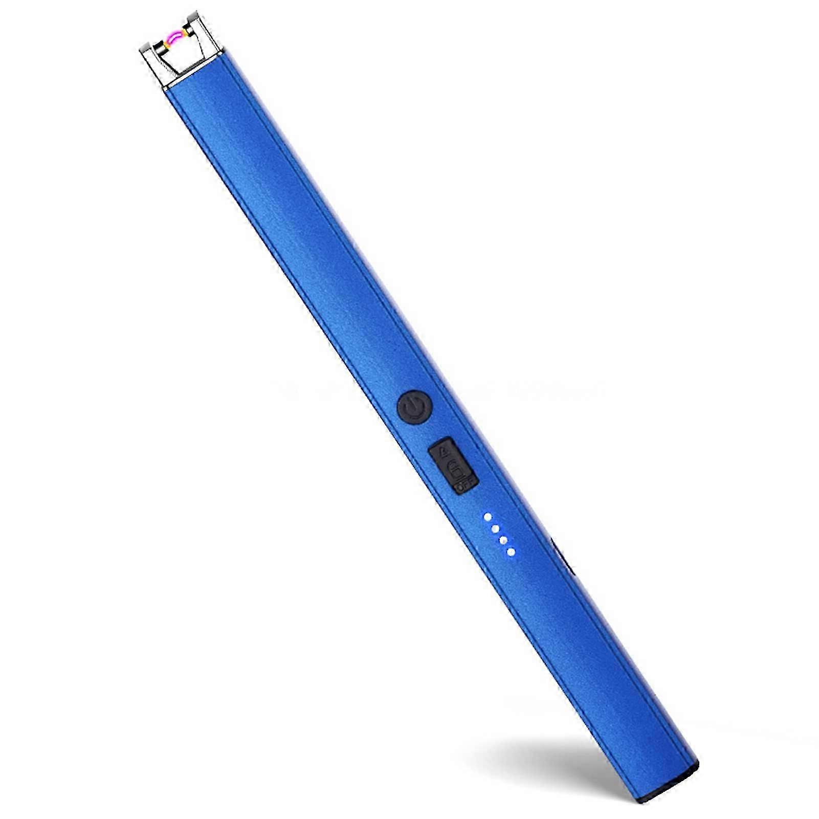 Windproof LED electric lighter with battery indicator for outdoor indoor