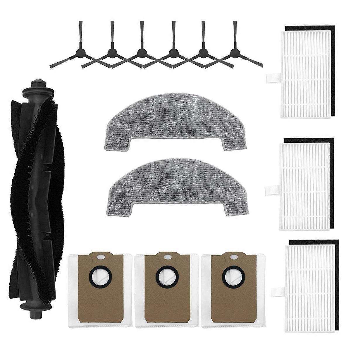 15PCS for MONSGA MS1 MAX Main Brush Side Brush Dust Bag Mop Cloth Set Robot Vacuum Accessories