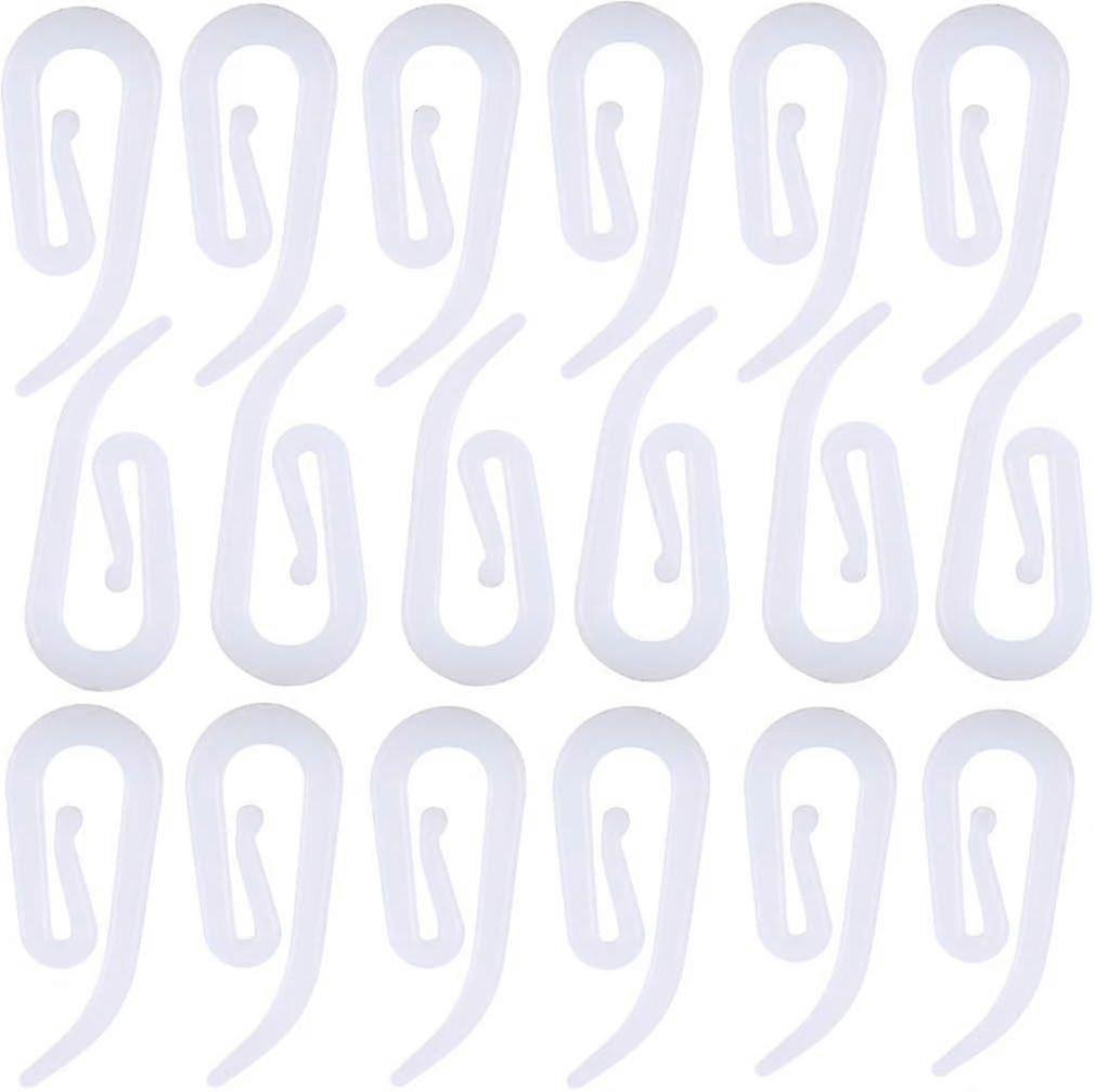 Plastic Curtain Hooks,Plastic Curtain Header Tape Drapery Hooks 2.8x1.2 cm SZRH A-S