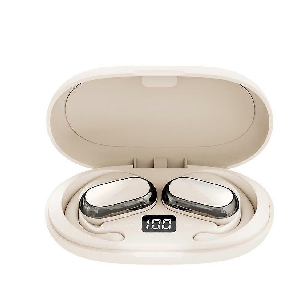 Wireless Open Earbuds with Ear Hook, Bluetooth Air Bone Conduction Headphones, ENC, Ideal for Runners & iPhone(Black)