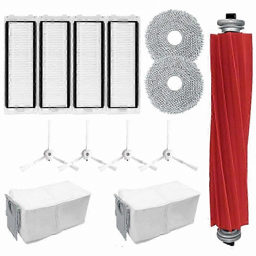 Replacement Parts for Robo Rock Q Revo and P10 A7400RR Robot Vacuum: 2 Side Brushes, 1 Main Brush, 2 Filters, 2 Mop Cloths