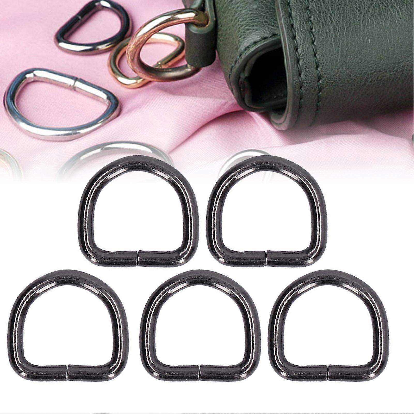 50pcs D Rings Durable Wearable Compact Lightweight Easy Replaceable Bag Accessories for ClothesGray 