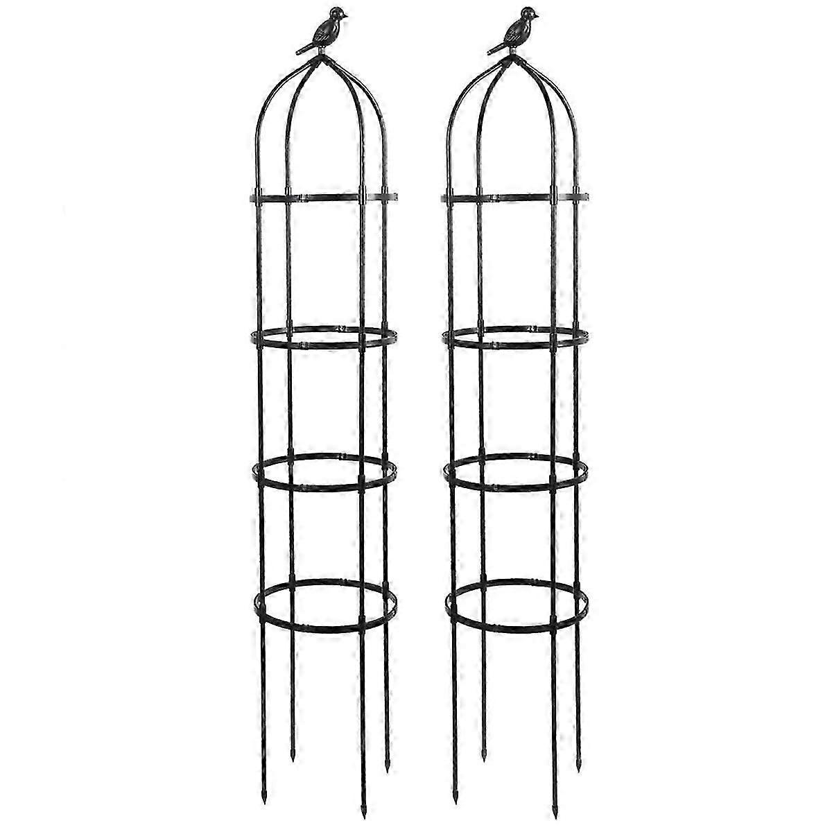 Climbing Plant Obelisk Trellis, Garden Trellis 2pcs(A)