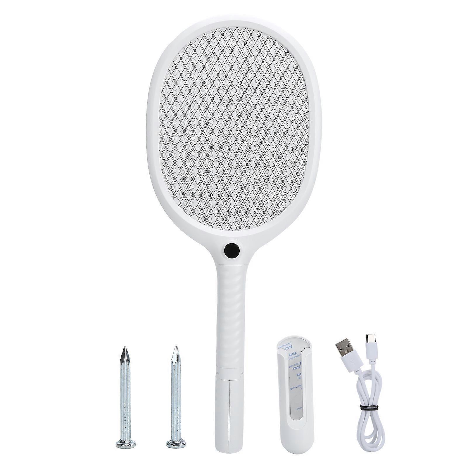 Electronic Mosquito Swatter - USB Rechargeable, 3000V Power, Safe 3-Layer Mesh Design