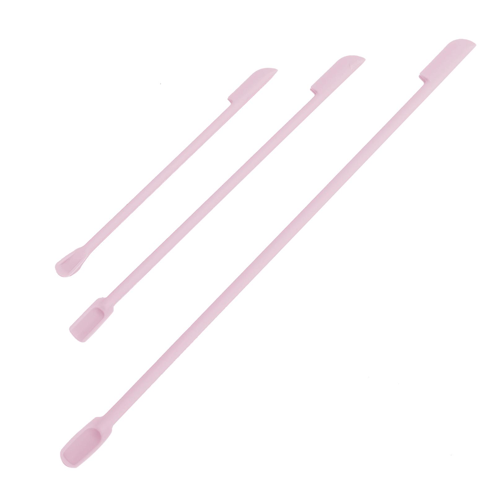 3PCS Mini Silicone Spatulas Double End Scoop Scraper Light Red