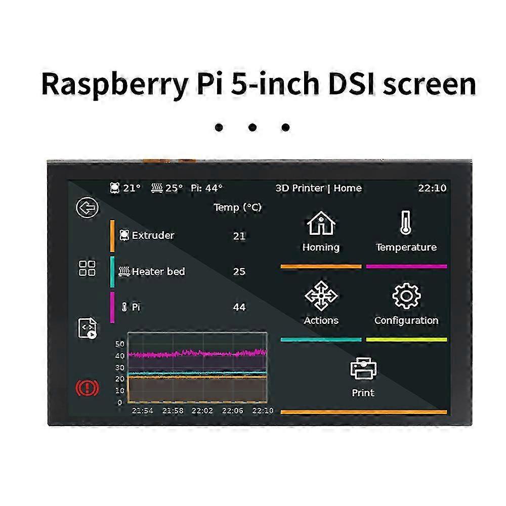 Moniteur à écran tactile 5 pouces pour Raspberry Pi (Pi5/4B/CM4/3B+/3A+/3B/CM3) - 800x480 DSI IPS LCD, 5 points tactiles, installation facile 2025