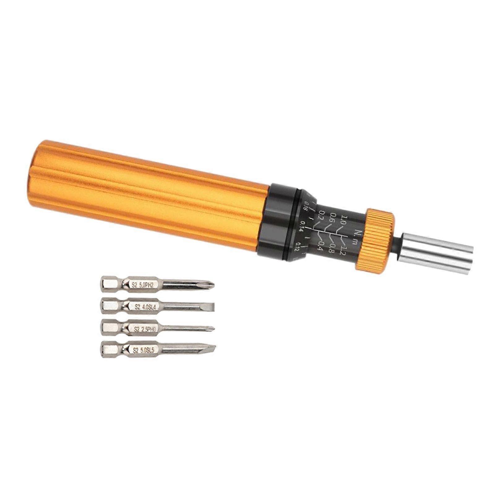 Torque Screwdriver with 4 Bits for Tightening Screws Electrician Electronics