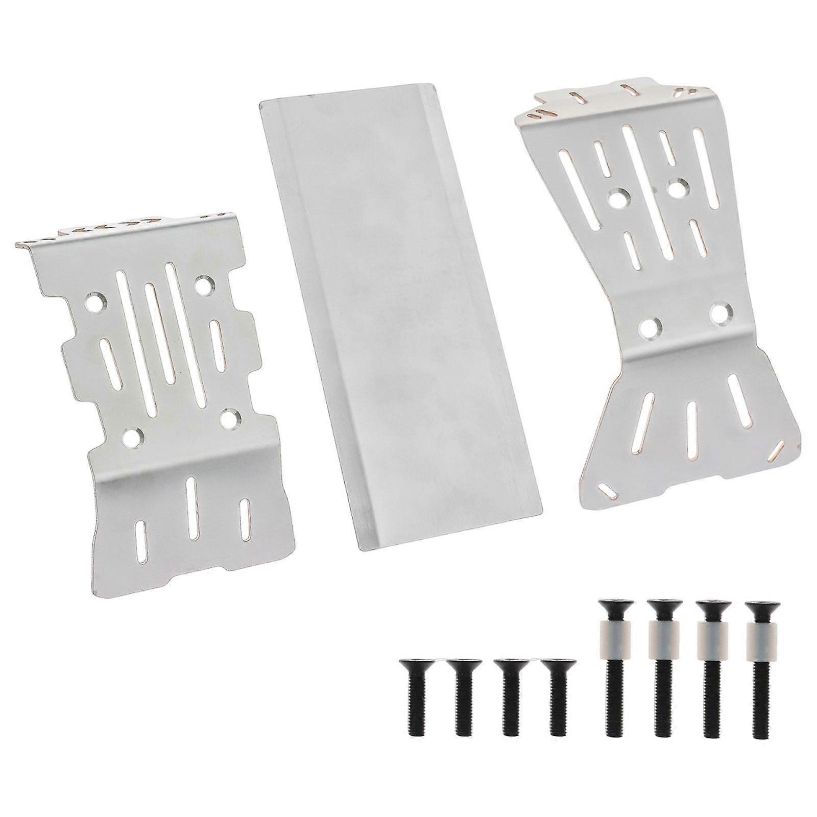 3 Pieces Underbody Bottom Plates Kit Replacement for 1/10 RC Car