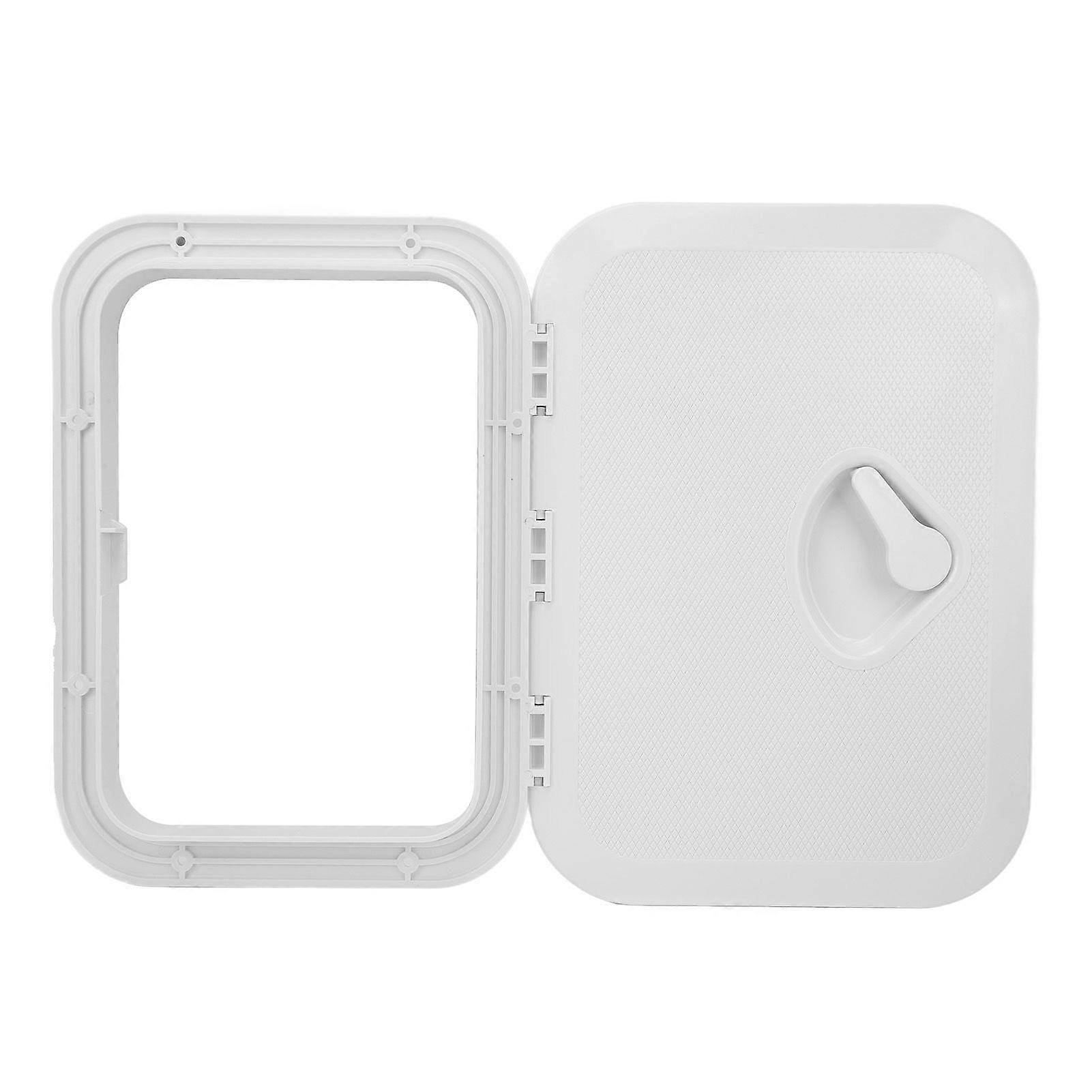 Marine Boat Deck Hatch Black Rectangle ABS 105/8 X143/4 Inch Boat Deck Hatch Lids for Marine Yacht RV White