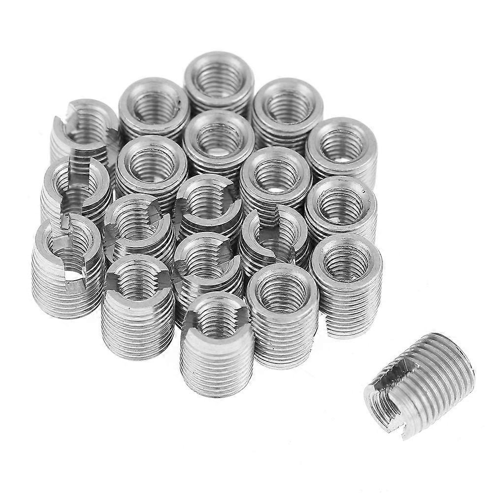 20pcs Stainless Steel SUS303 Self Tapping Slotted Screw Thread Insert M3 x 6mm