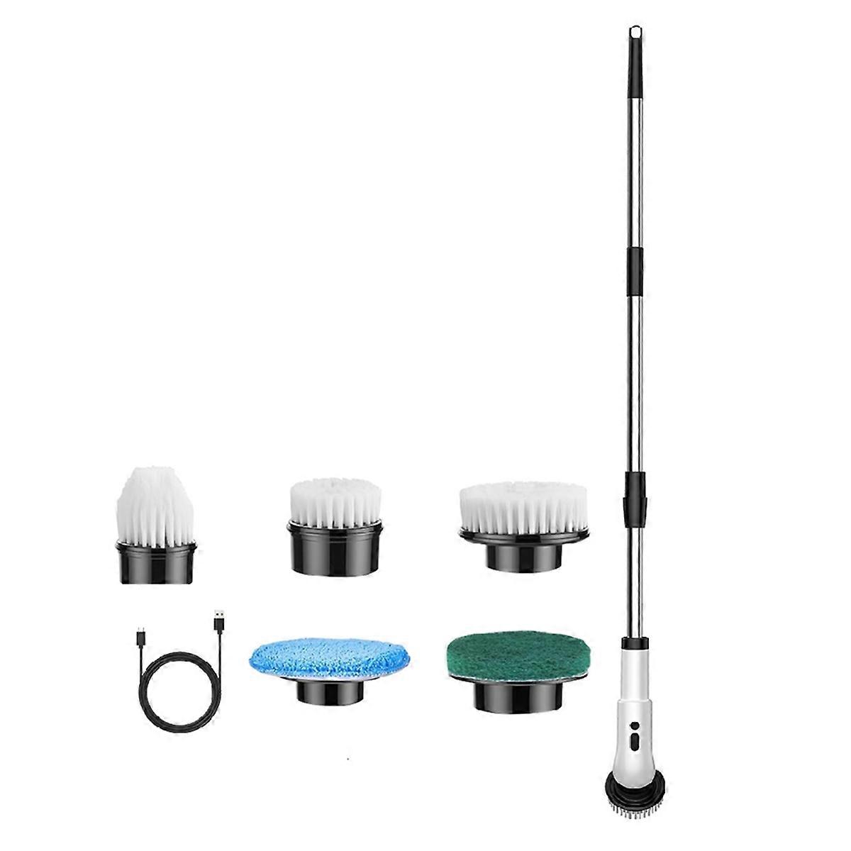 Eight-in-One Cordless Electric Cleaning Brush Multi-Function Cleaning Brush for Bathroom Floor and