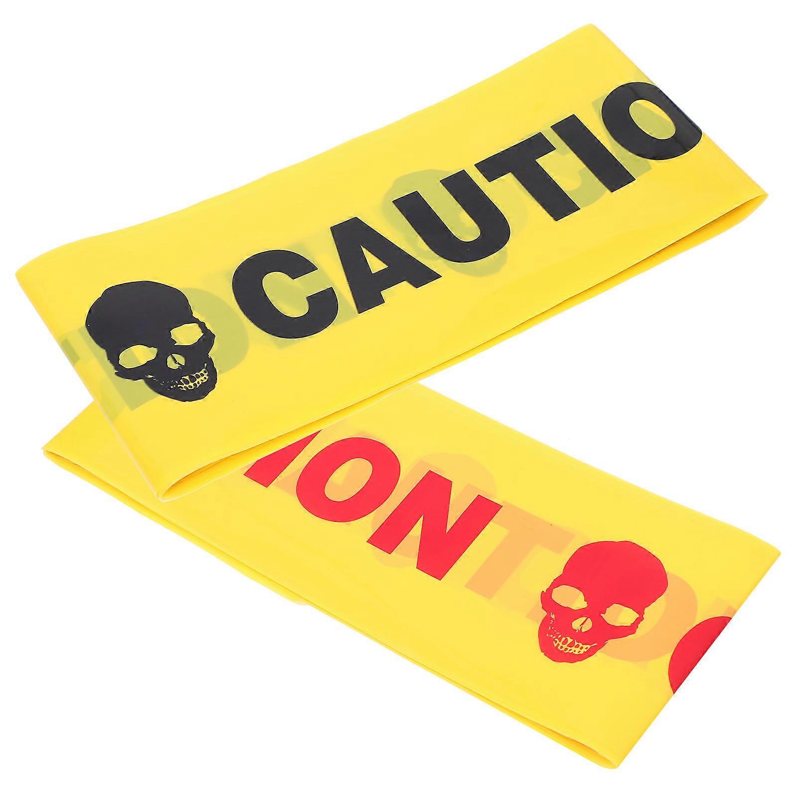 Yellow Caution Orange Warning Tape for Halloween with 2Pcs Set