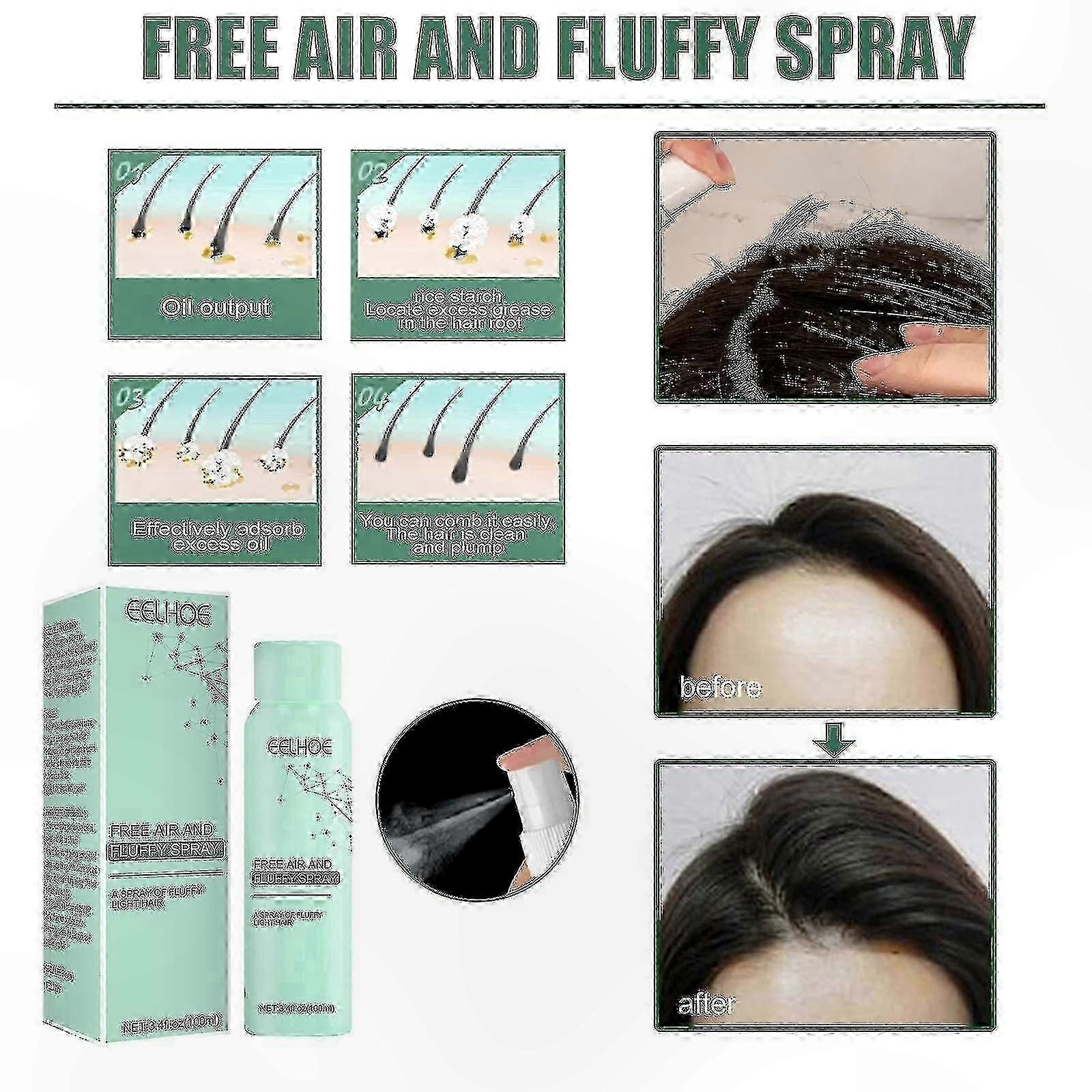 Lightweight Dry Bangs Refresher Spray 100ml for Quick Hair Revitalization Without Water