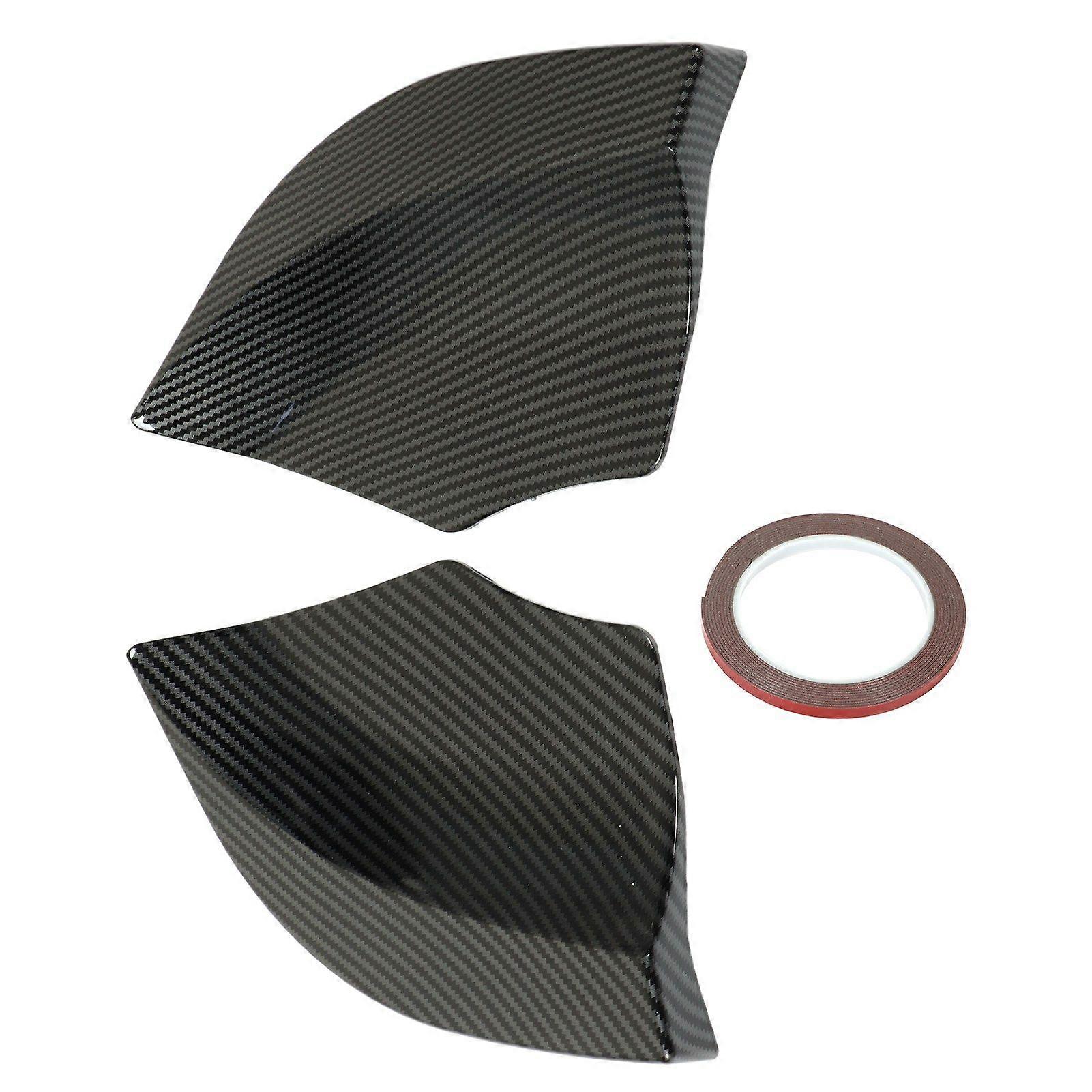 1 Pair Rear Bumper Splitter Replacement ABS Plastic Automobile Rear Bumper Diffuser Left and Right Carbon Fiber Style