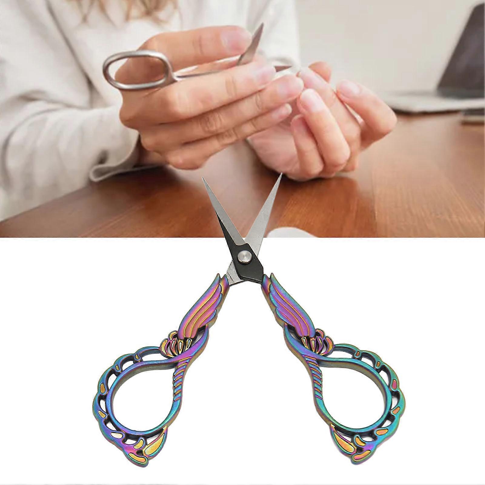 Sharp Titanium Embroidery Scissors 10cm Stainless Steel Pointed Tip