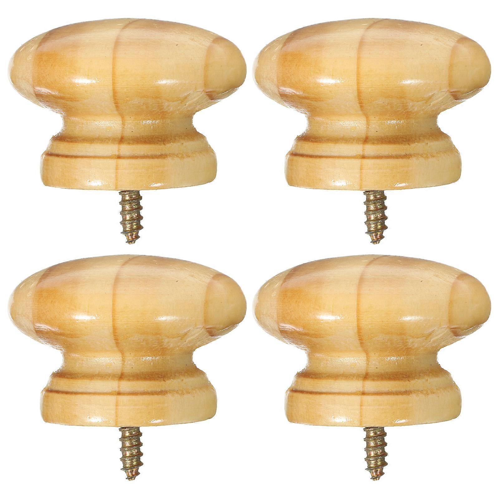 Furniture Handle Accessory Round Pull Handle for Home 8Pcs Wood Alloy