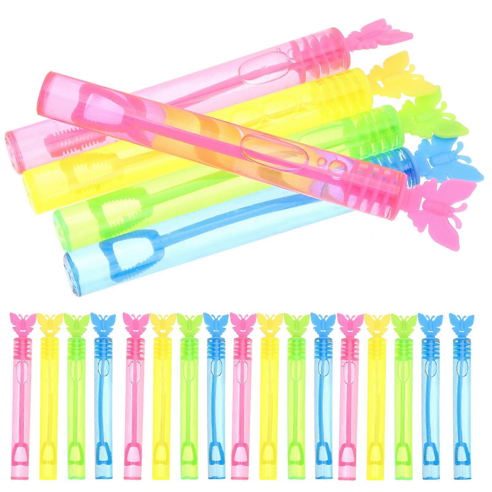 Bubble Stick Bulk Butterfly Shaped Plaything for Families At Christmas Celebration Assorted Color Material 48Pcs