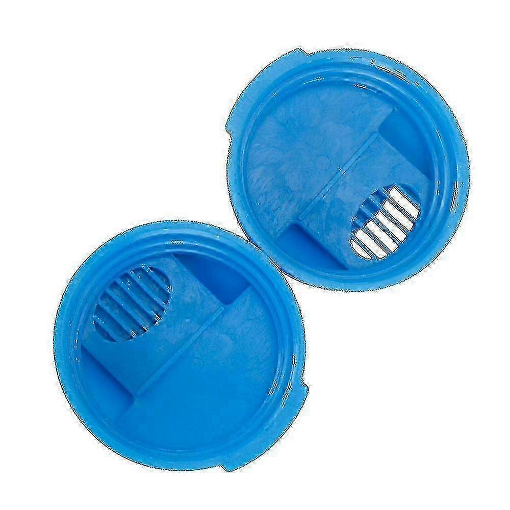 Leakproof Soda Can Caps Press Type Splash Cover for Beer Cans Reusable Lids Set of 2 - Blue