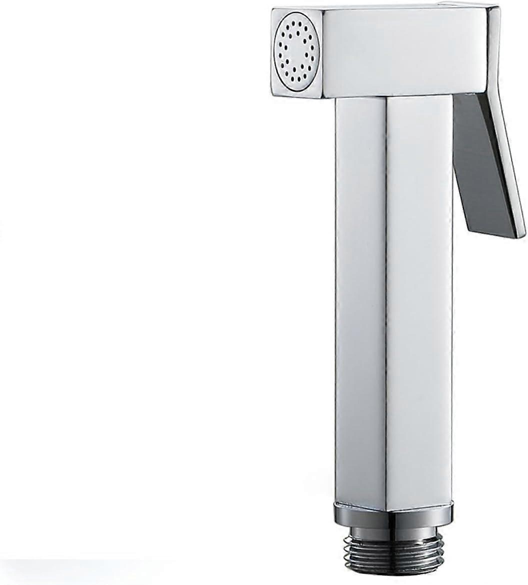Handheld Bidet Sprayer For Toilet, Chrome Plated, Wall Mounted, Full Copper, Chrome C Model, Pressurized Spray Gun